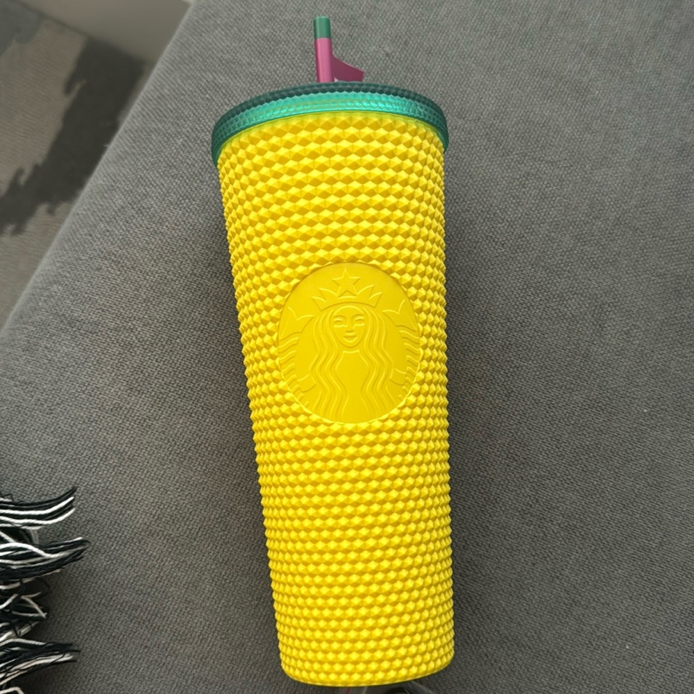 Pineapple studded Starbucks cup